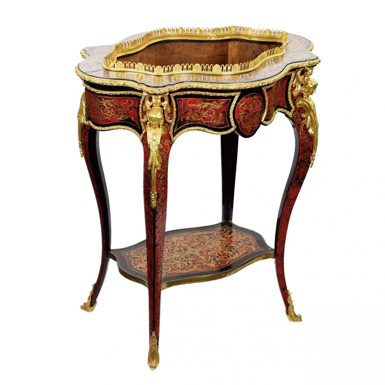 Magnificent Jardinière From The Napoleon III Period, Made In The Boulle Style. photo buy