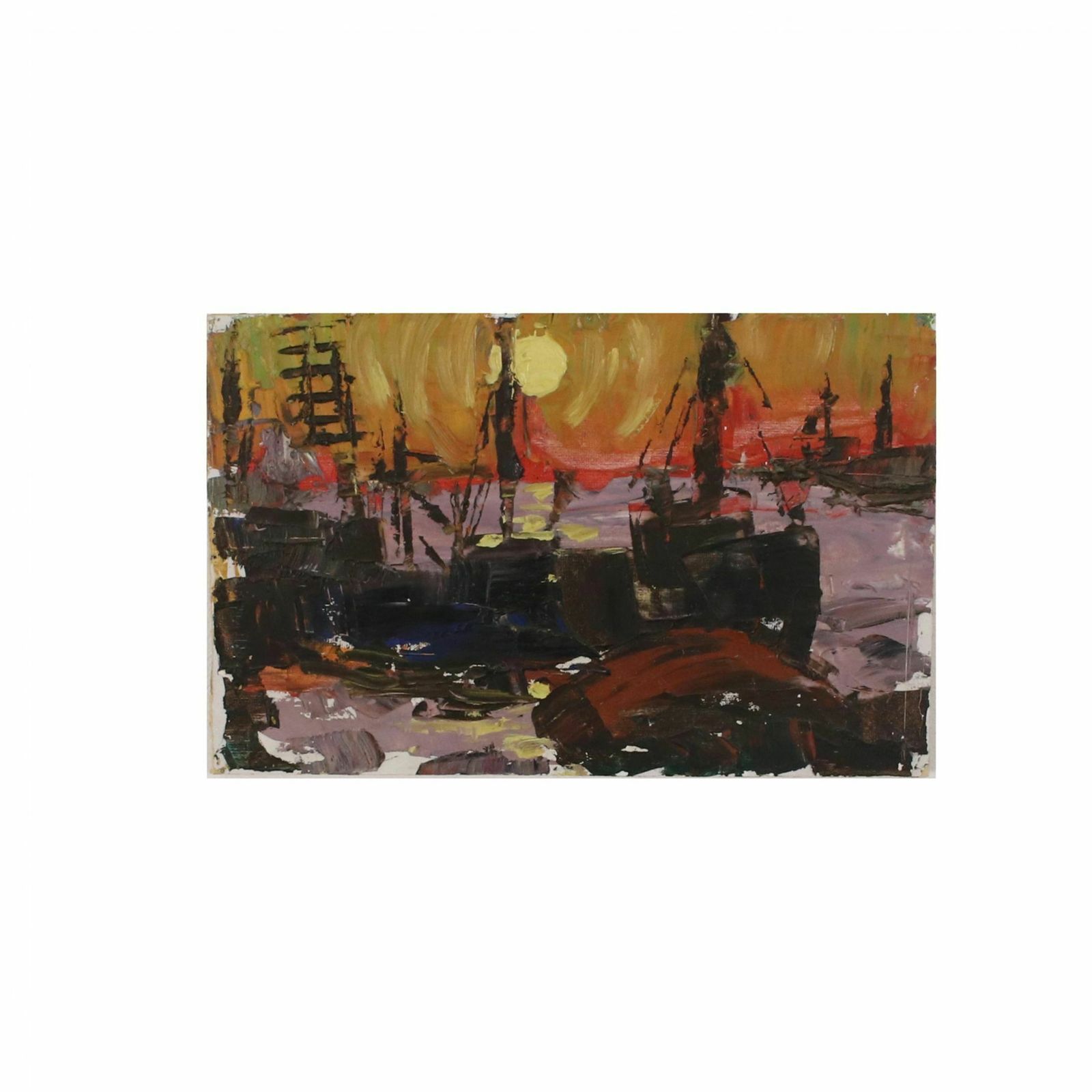 Painting "Port Of Riga" L. Mūrnieks