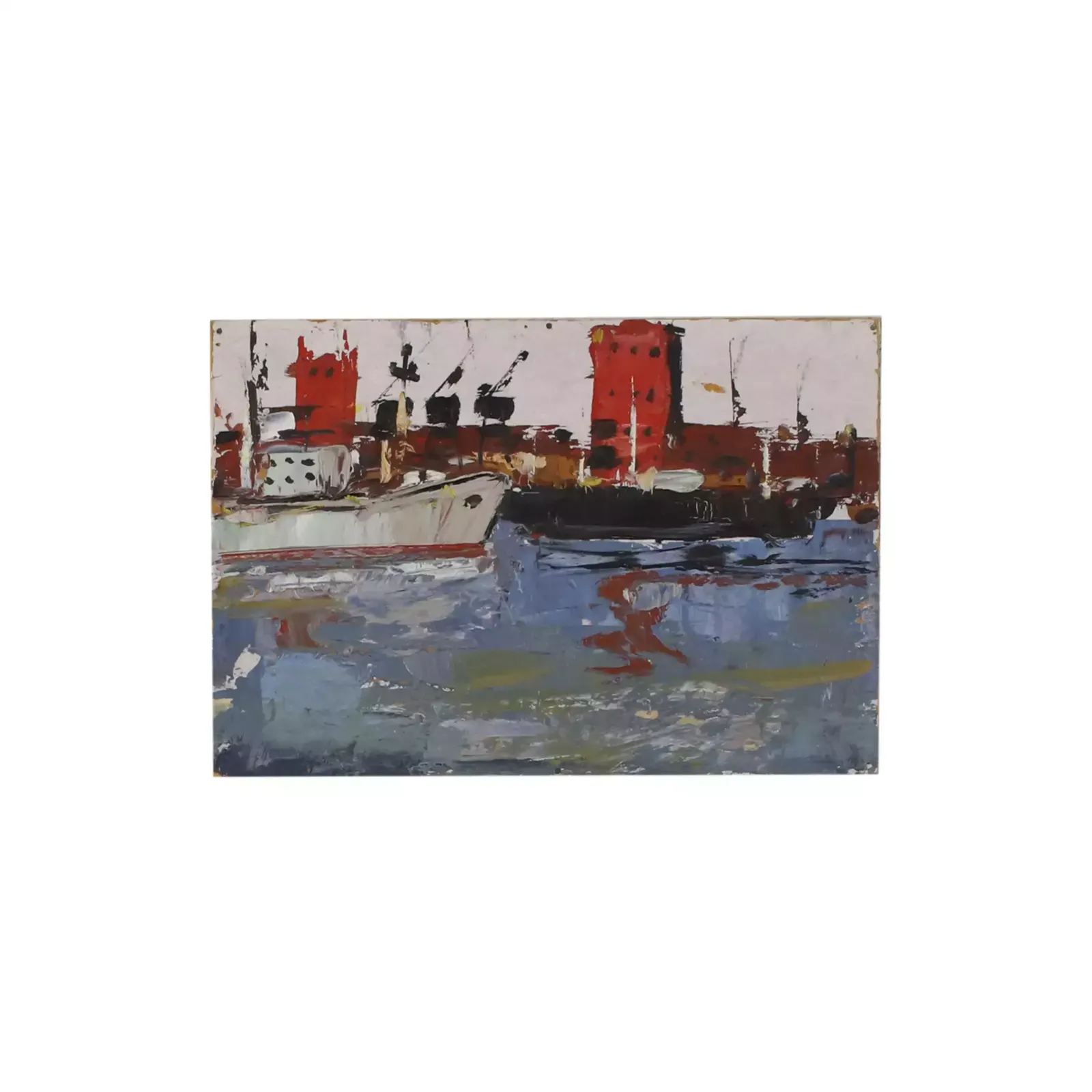 Painting "Port Of Riga" L. Mūrnieks