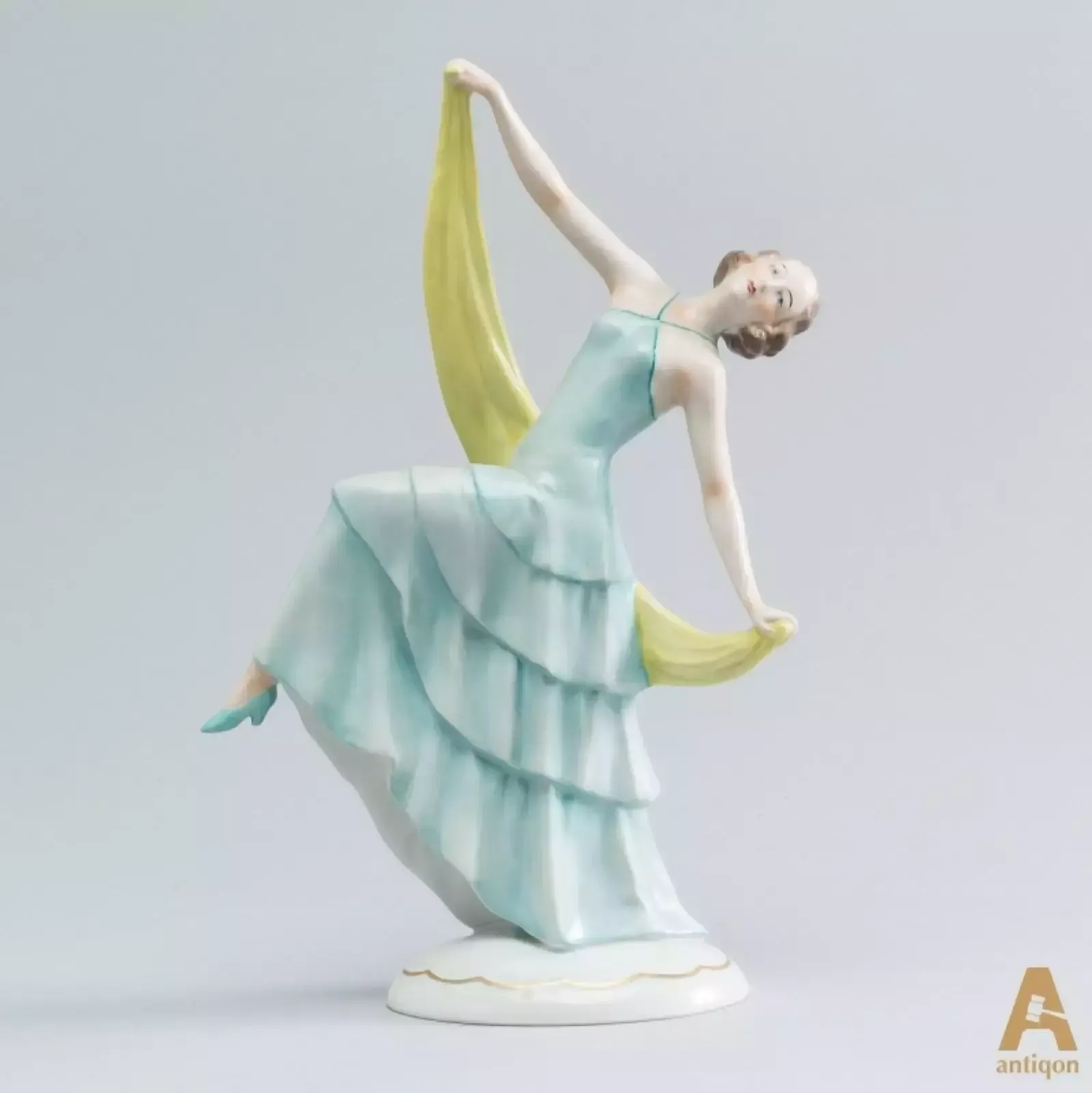 Porcelain Figurine Dancing Girl Sitzendorf