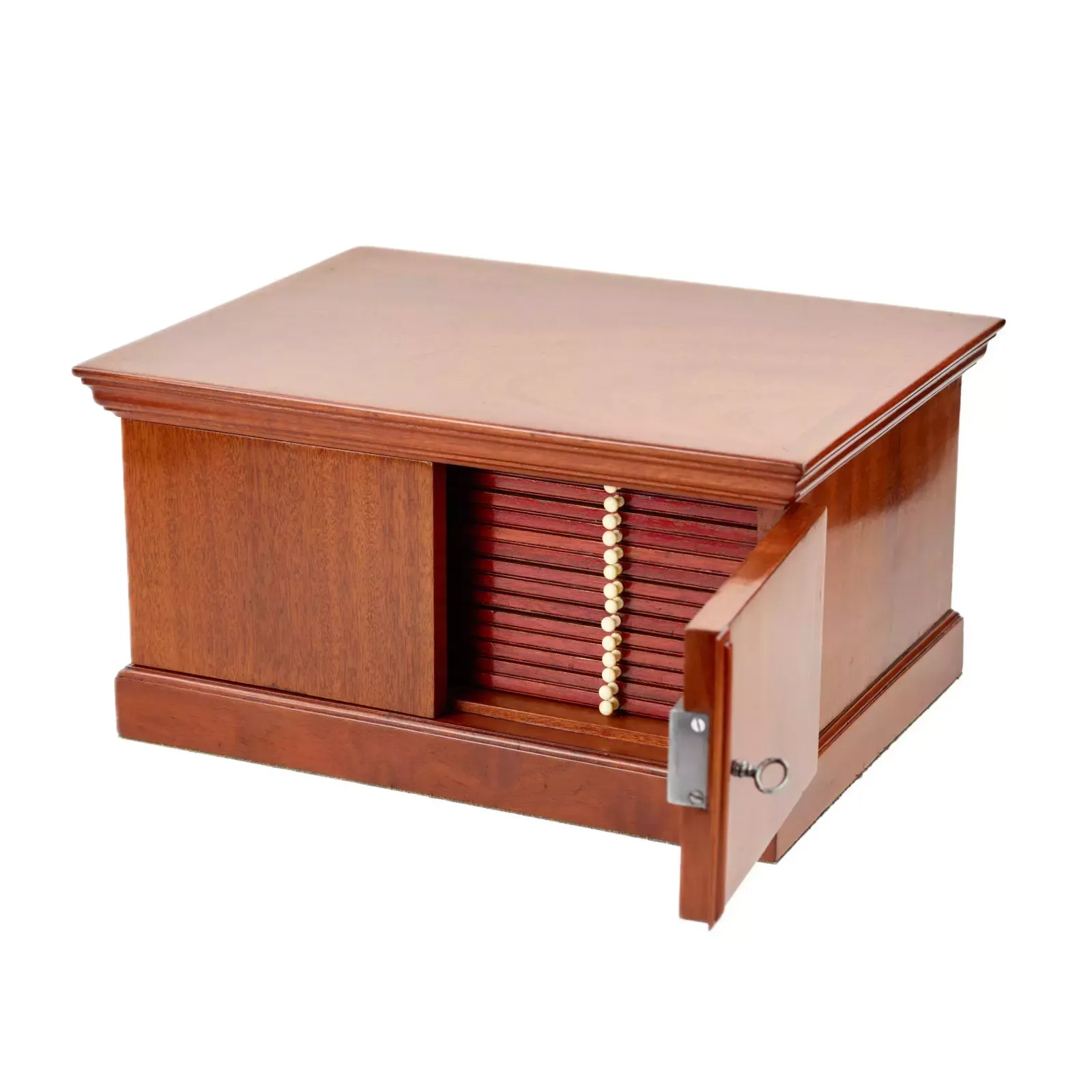 Desk Cabinet For Coins And Table Medals Of The Victorian Era In Walnut. 19th Century photo 2308.0