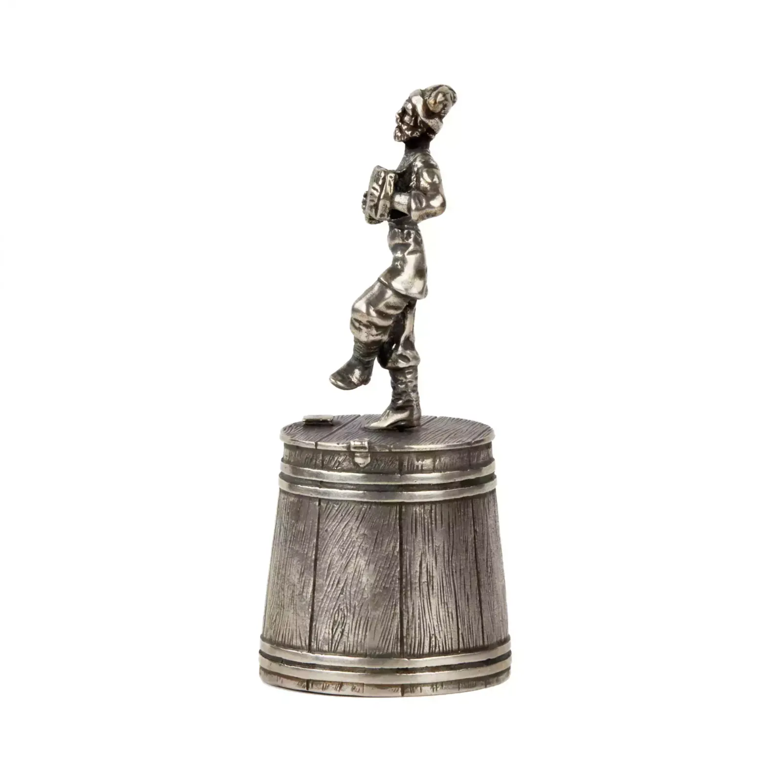 Silver Foot Dancing Man With An Accordion. photo 188.0