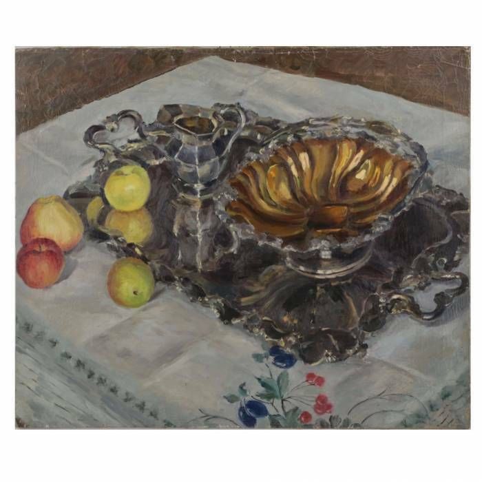 Painting "Still Life". Disciple, Follower Of Vinogradov. 1930s