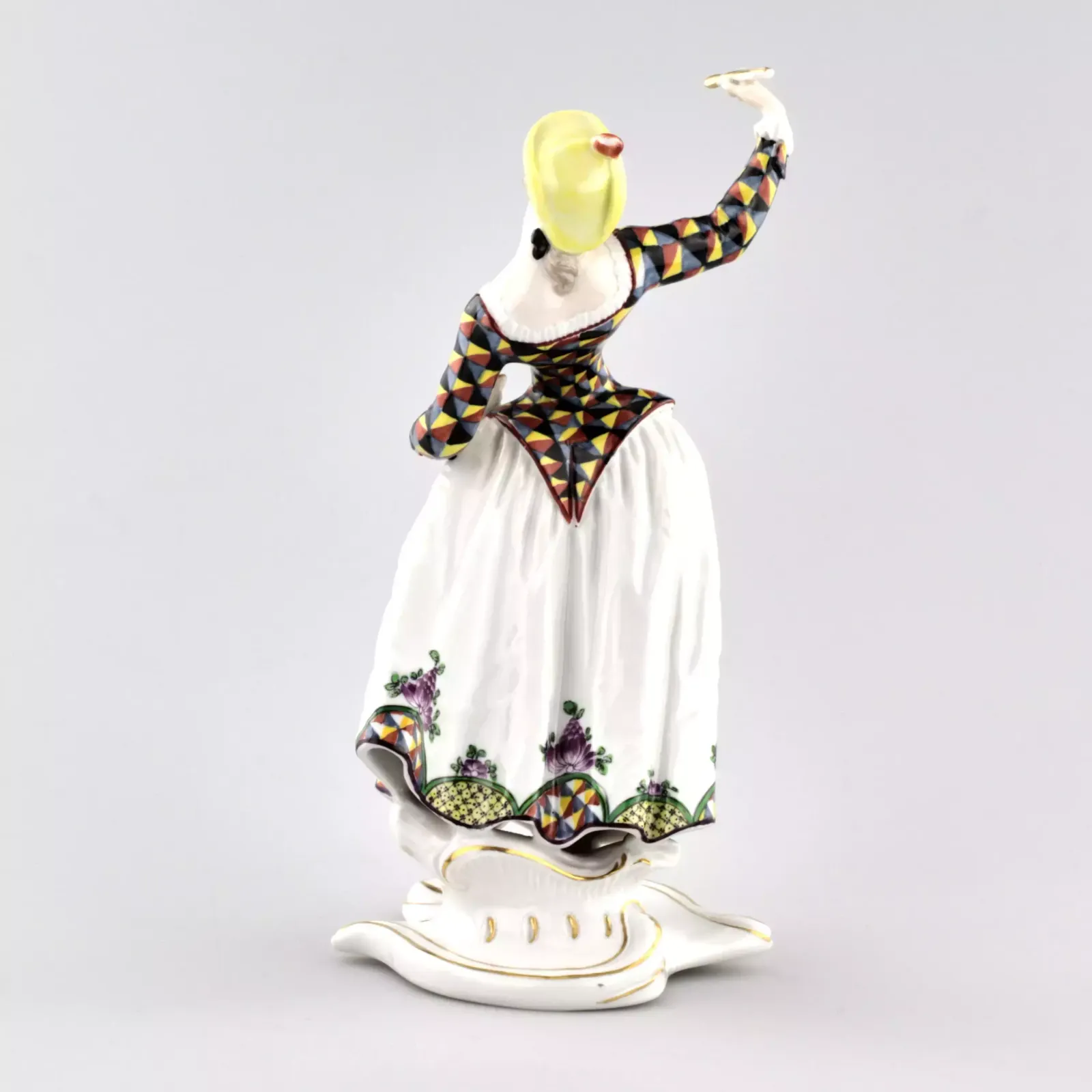 Porcelain Figurine Columbine With A Saucer. Nymphenburg. Germany. The Beginning Of The 20th Century. photo buy