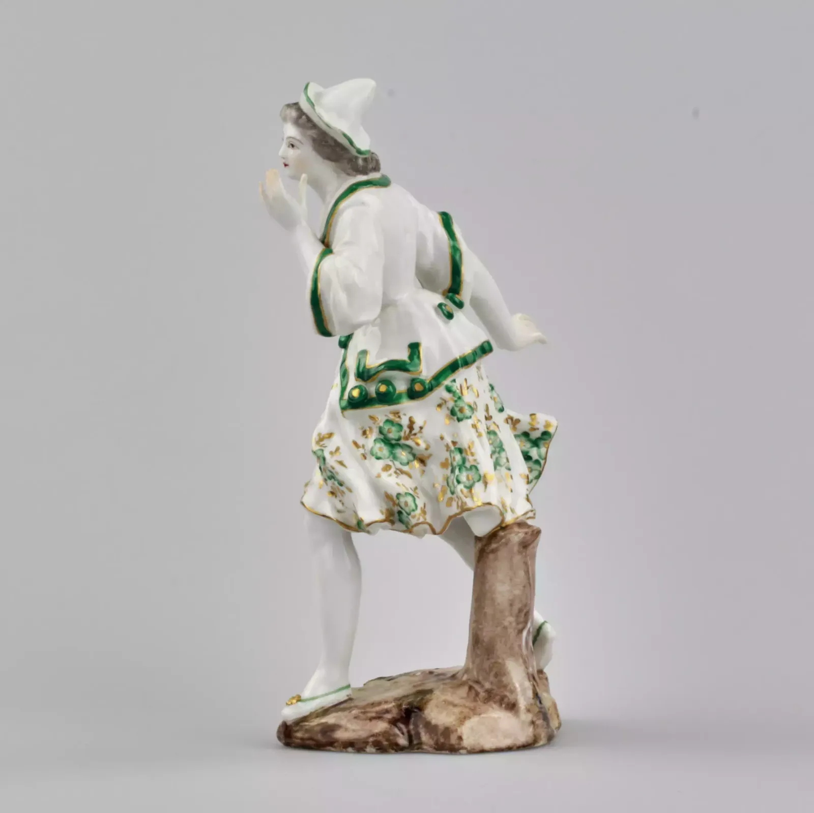 Porcelain Figurine "Lady In Green". France. 19th Century. photo Art