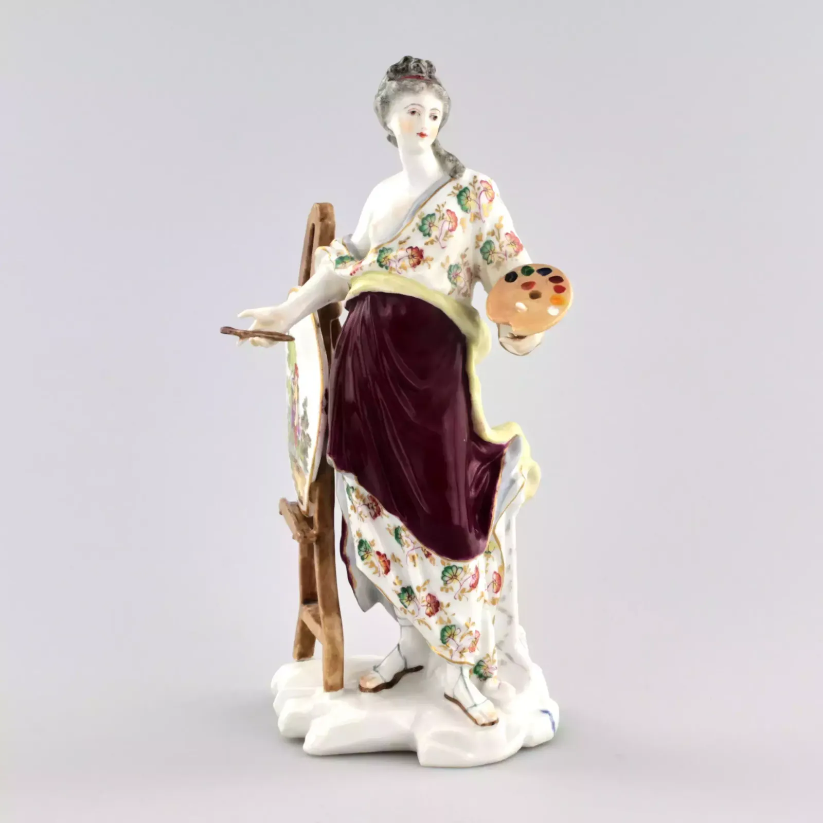 Porcelain Figurine Allegory Of Painting. Porcelain 19th Century. photo buy