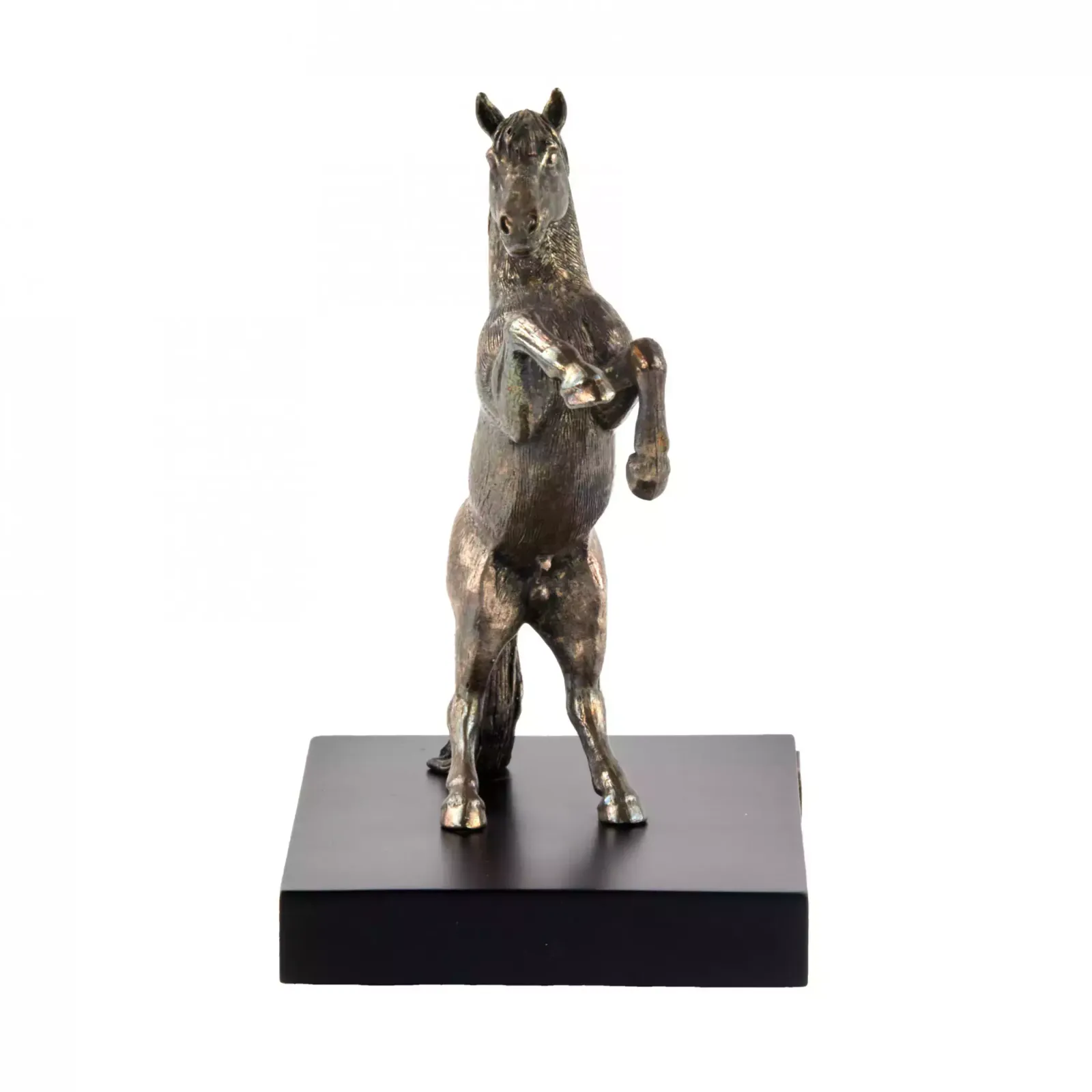 The Figure Of The Rearing Horse. Silvering. Tsar Imperial Collection. photo for sale