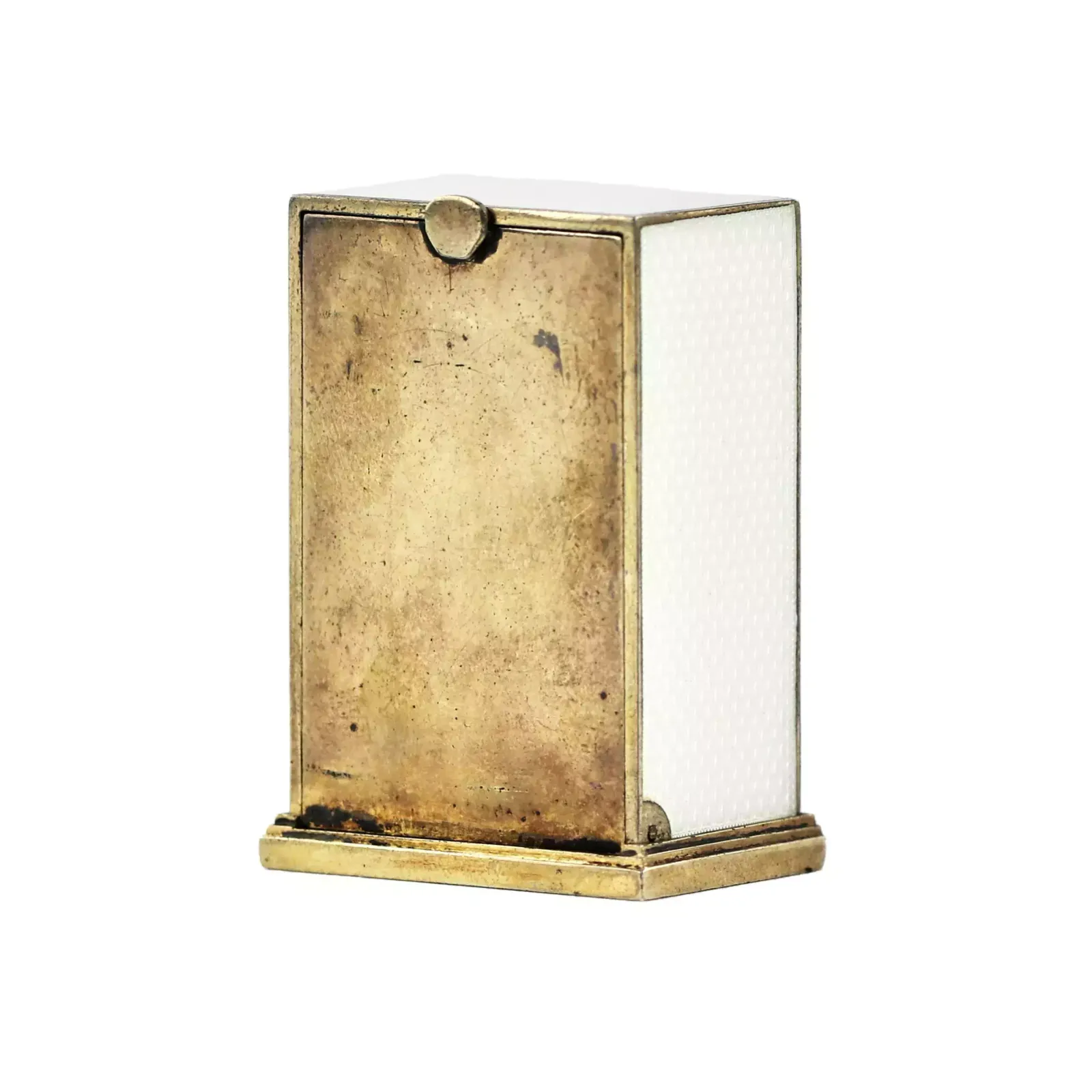 Miniature Travel Clock In A Case, In Silver And Guilloche Enamel, Early 20th Century photo for sale