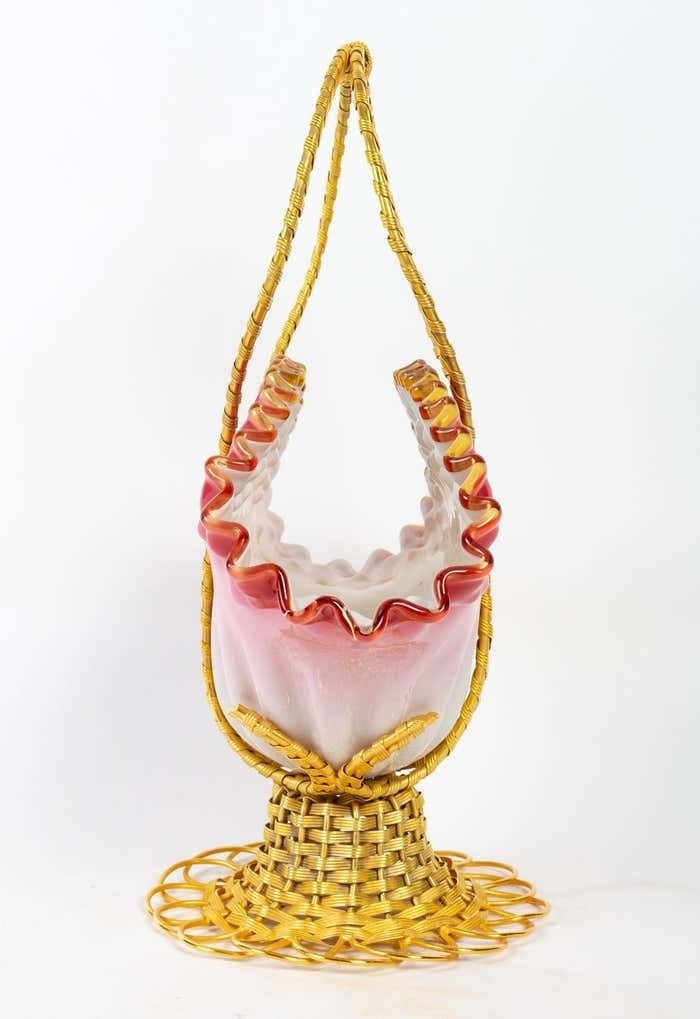 Opaline Bowl, 19th Century, Napoleon III Period. photo for sale