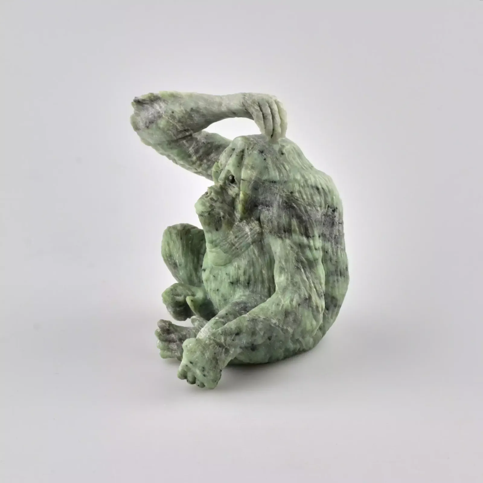 Stone Cut Miniature Orangutan In Faberge Style photo for sale