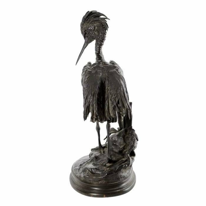 Bronze Figure Of A Heron. Jules Moigniez (1835 1894). photo for sale
