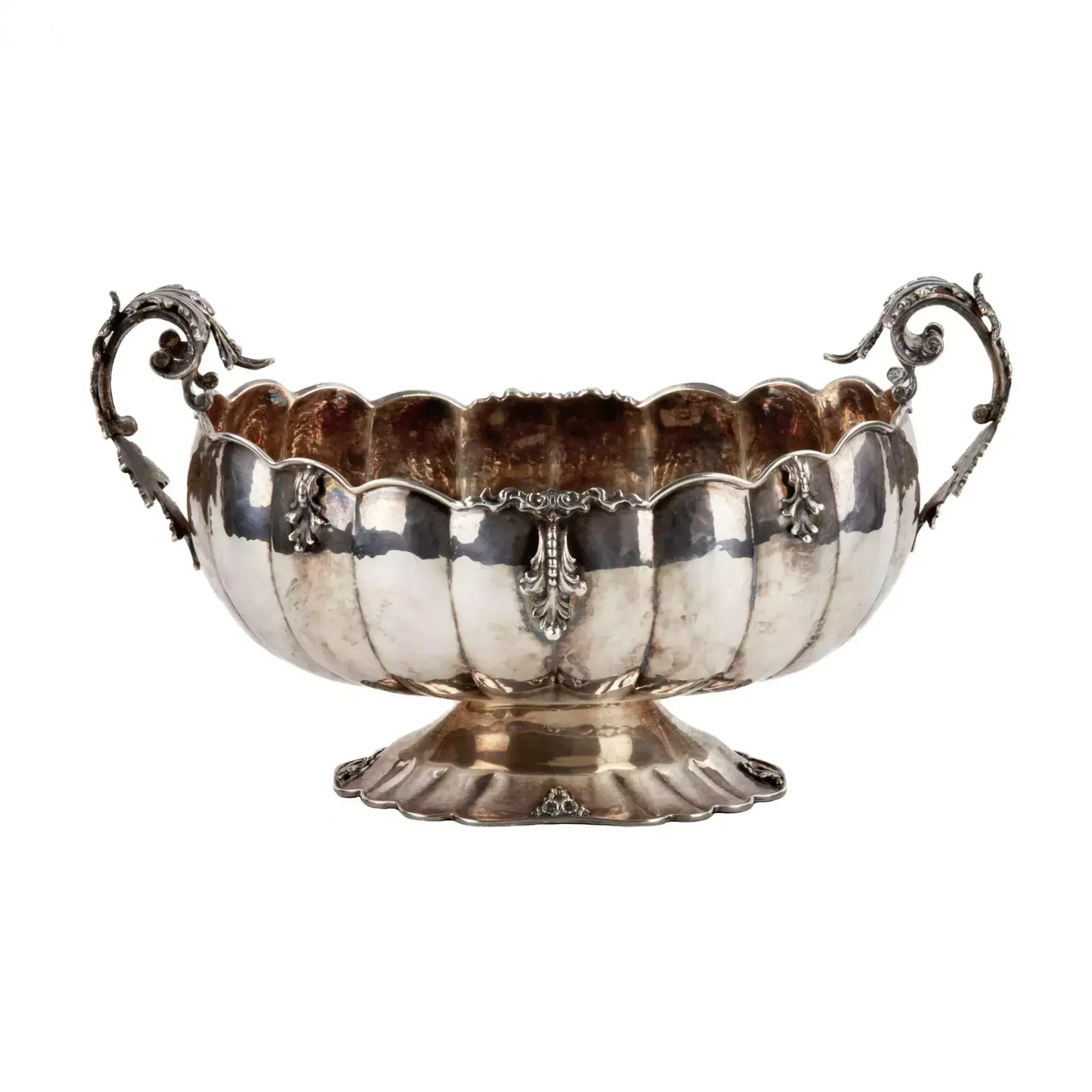 Silver Vase For Flowers Or Fruits. Gianni Bolletino. Gioletti.