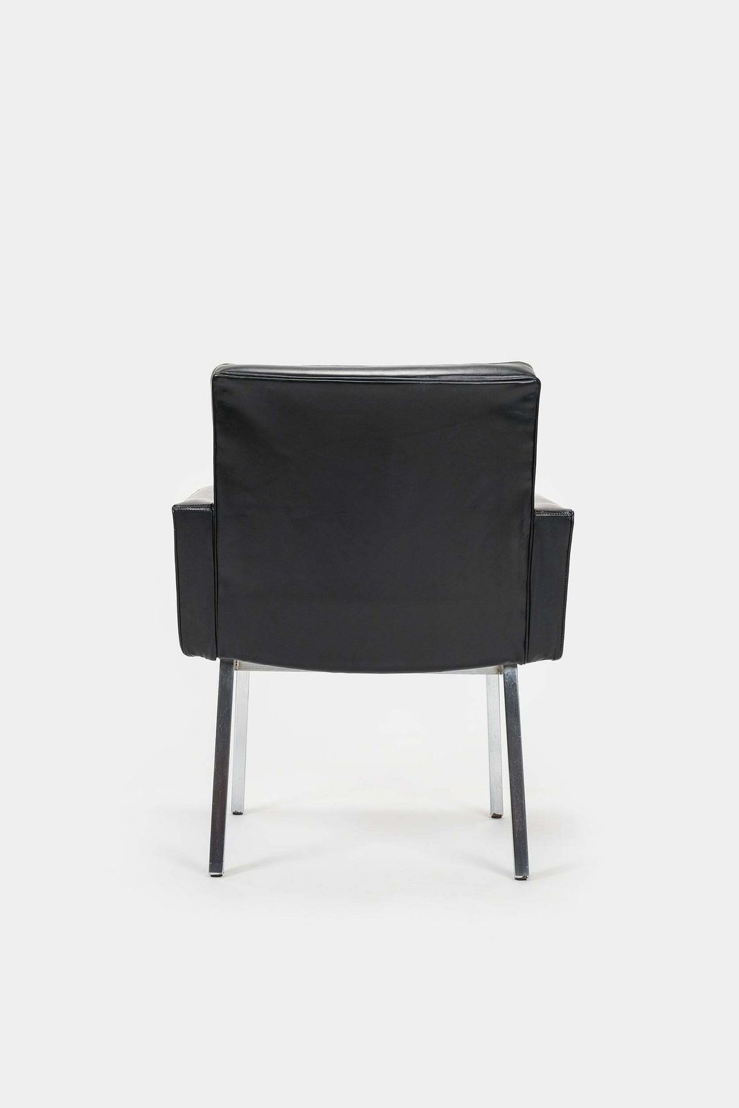 Vincent Cafiero, Armchair, Leather, Knoll International, 50s photo vinterior