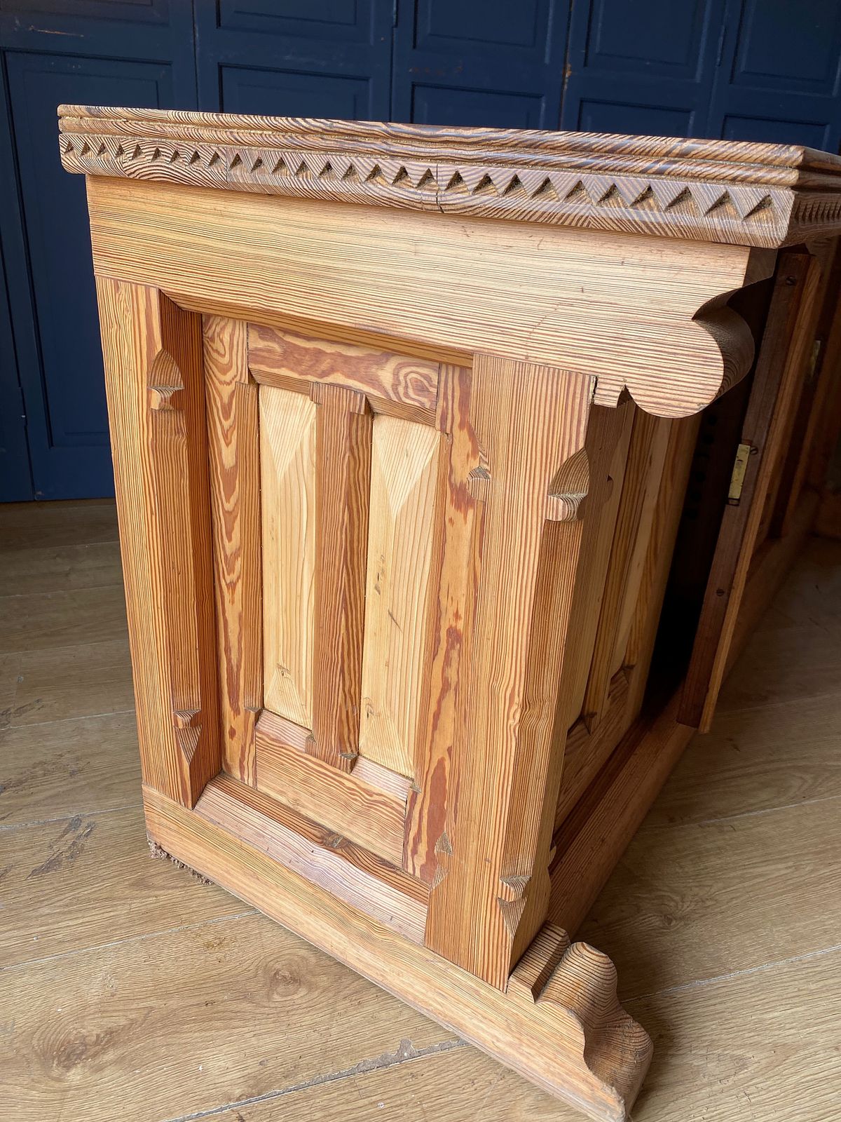 Pine Gothic Church Sideboard photo for sale