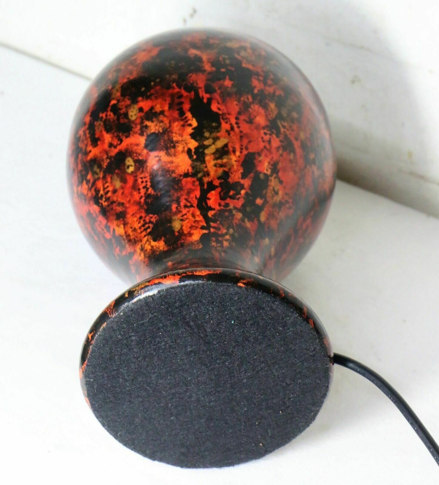 105.0 Table Lamp A Vintage Hand Painted Japanned Lamp 1970s Mid Century Modern Vgc photo