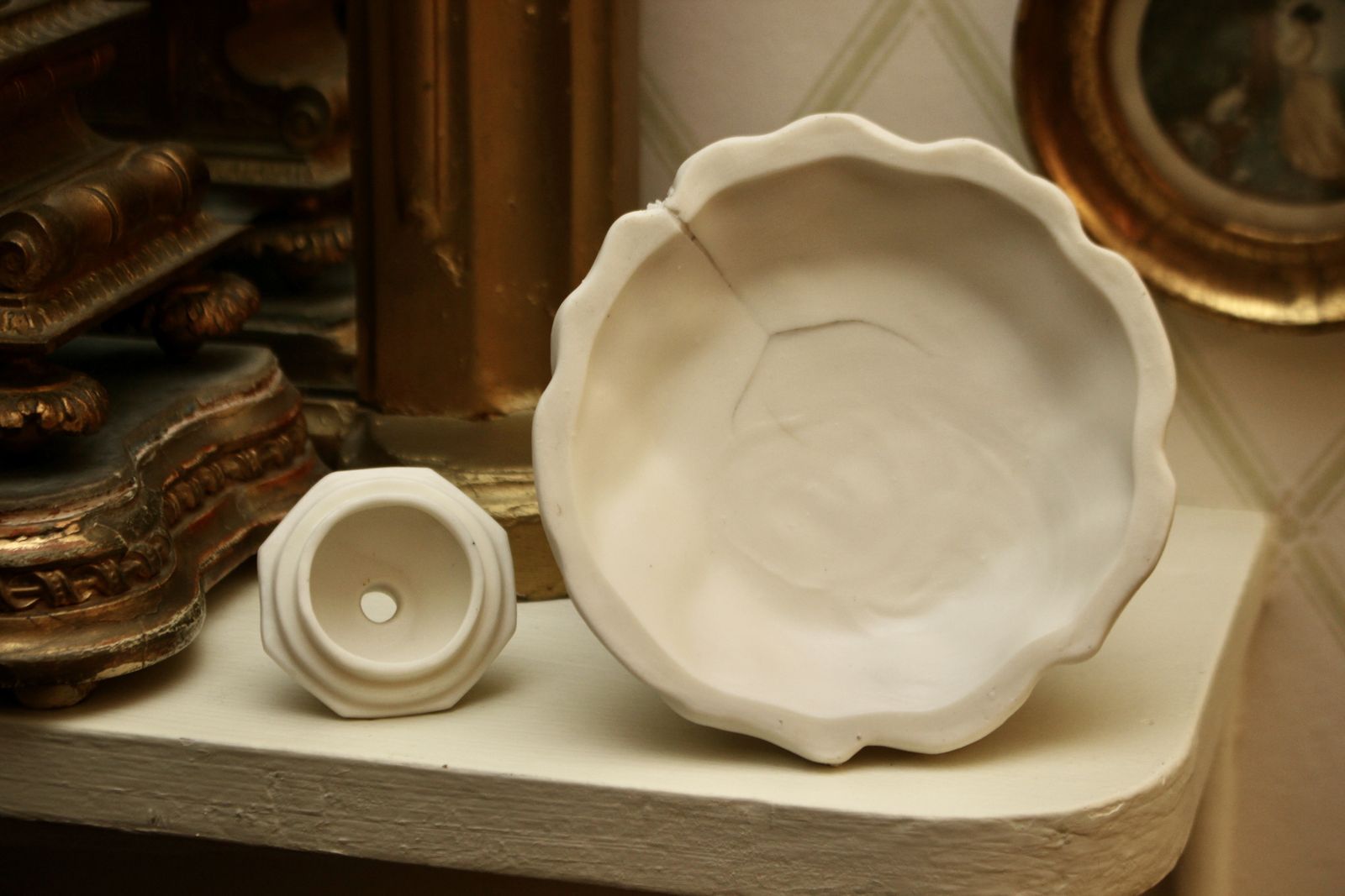 A Rare Unglazed Copeland Spode Cottage Pastille Burner Circa 1825 photo for sale