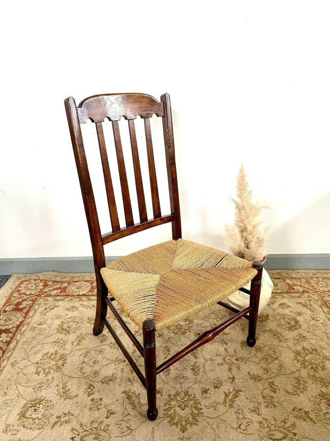 Antique Victorian Childs Chair / Made In England / 19th Century
