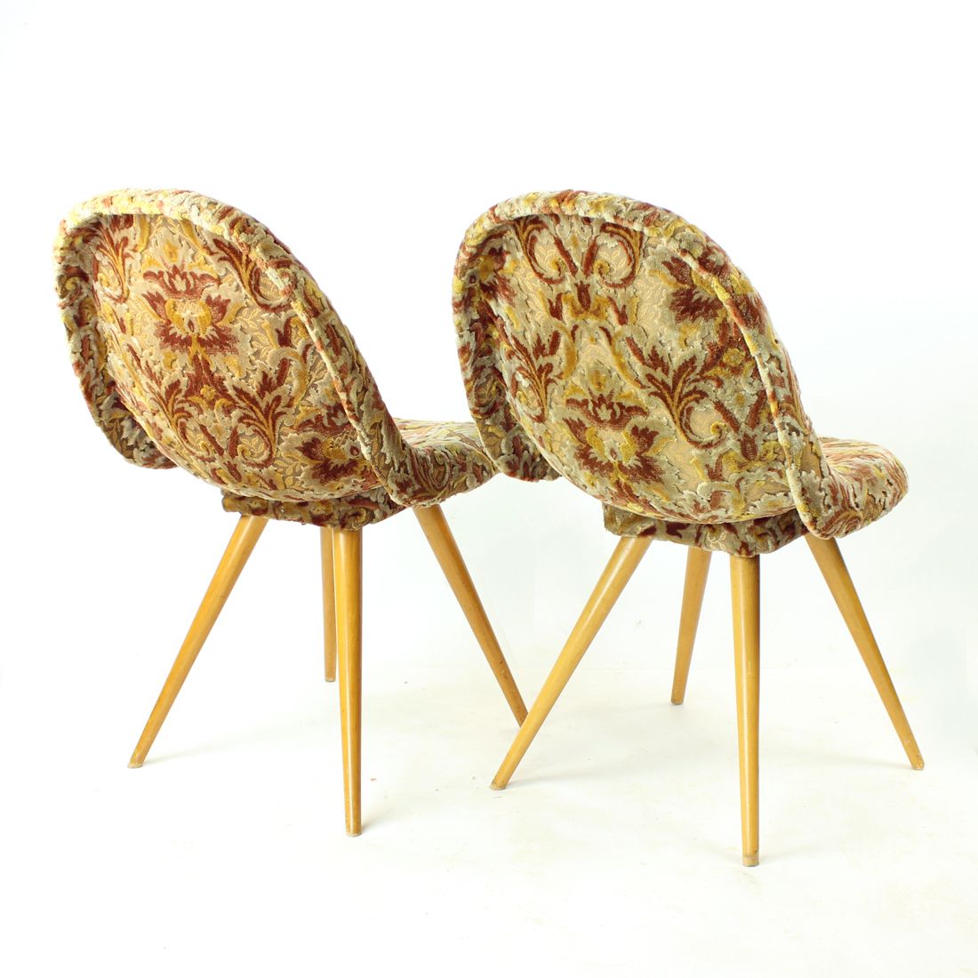 Pair Of Midcentury Shell Chairs By Miroslav Navratil, Czechoslovakia 1960s photo vintage