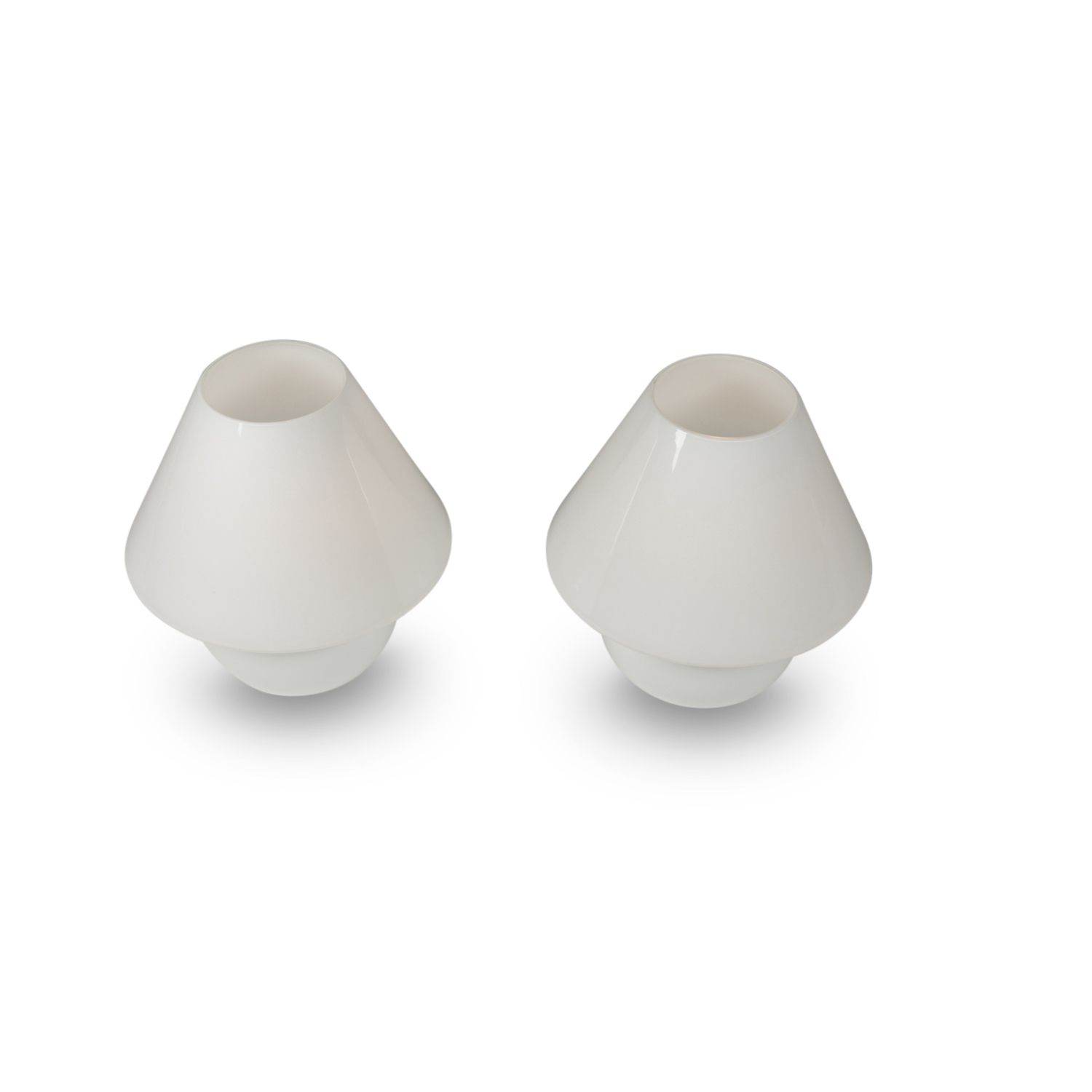 Pair Of White Opaline Lamps, 1990s photo furniture