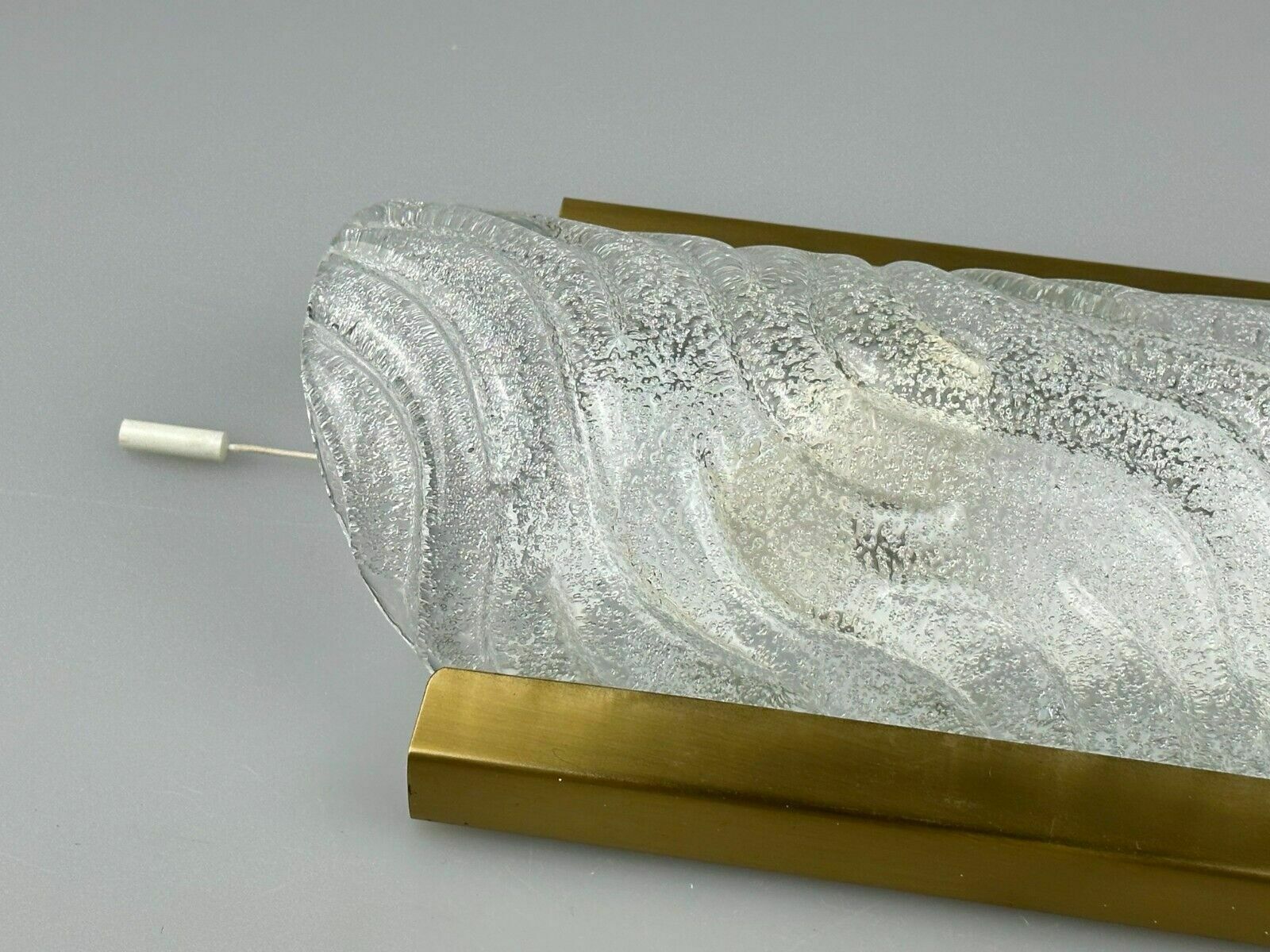 60s 70s Wall Lamp Fischer Leuchten Germany Wall Sconce Ice Glass Design photo vintage