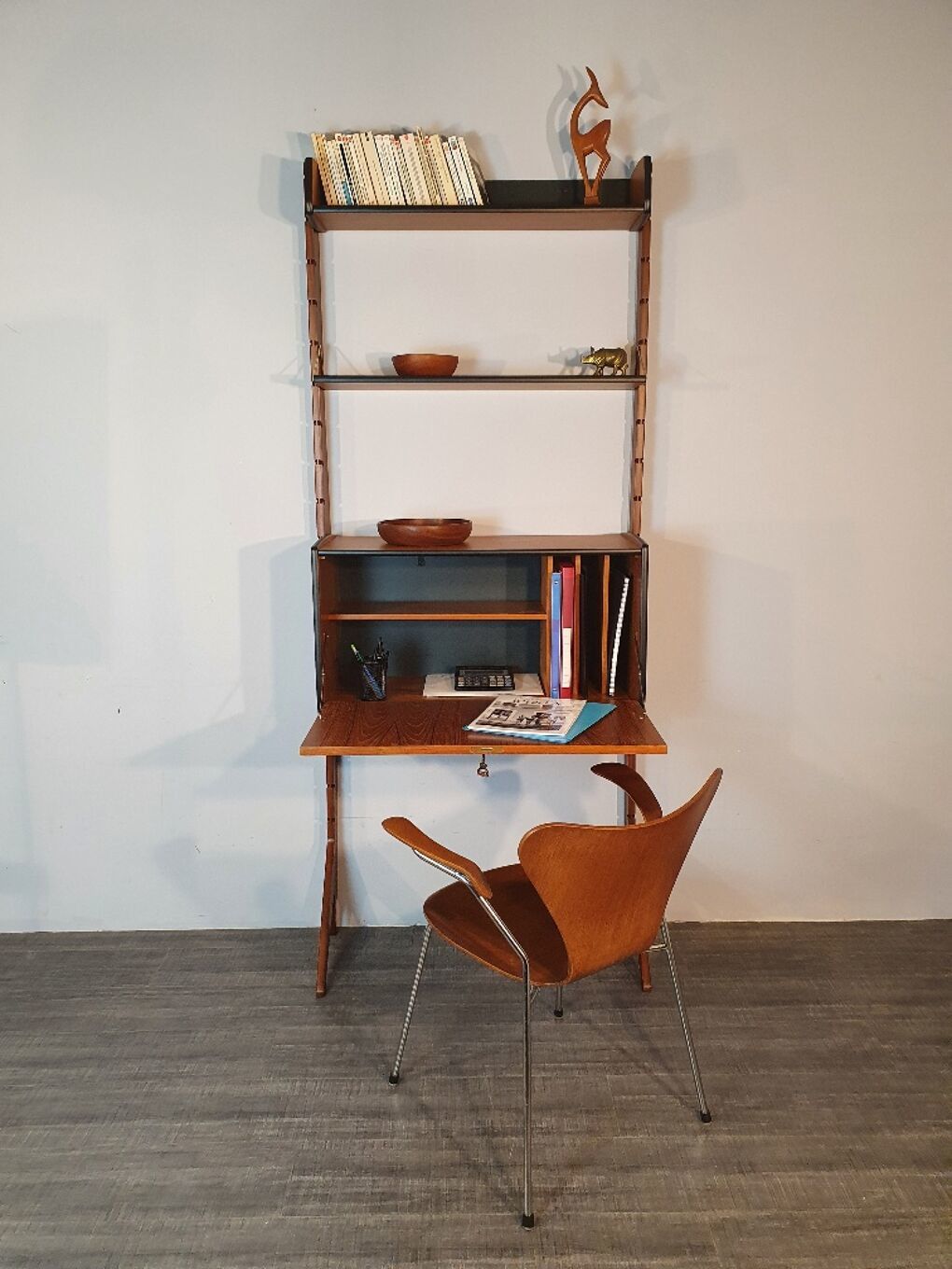 Norwegian Secretary Desk In Teak Model Ergo 1960s photo for sale