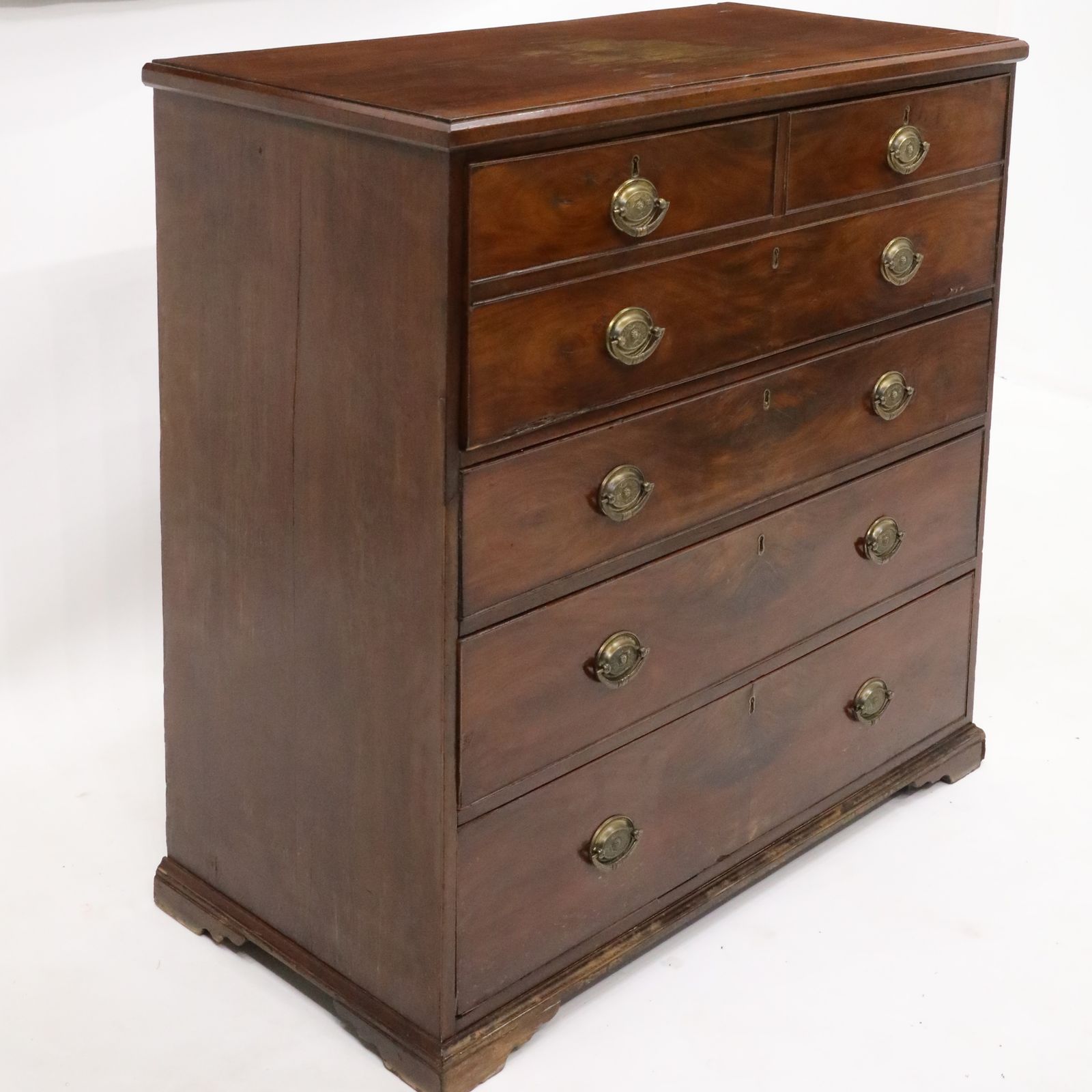 Georgian Mahogany Secretaire Chest Of Drawers Fitted Interior Free Uk Delivery photo for sale