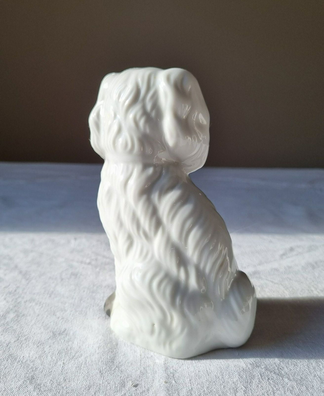 Mid Century Modern White Spaniel Dog Sculpture, Italy, 1960s, Collectible Figurine, Vintage Dog Figurine, Cute Puppy, Gift Idea photo Home Decor