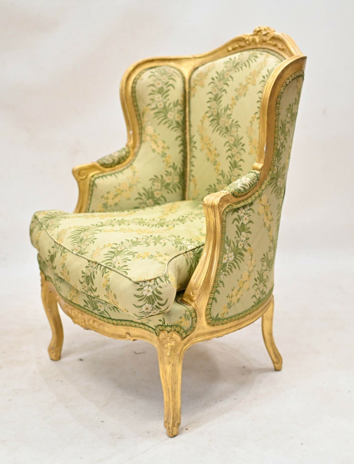 Pair French Gilt Arm Chairs Fauteuils photo furniture