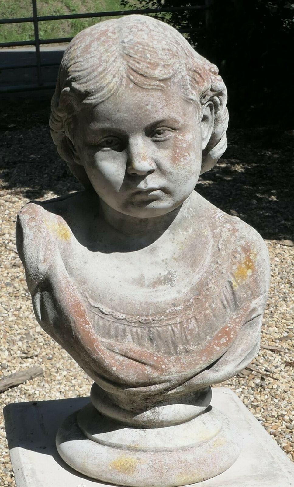 Head And Shoulder Bust Of A Young Girl Garden Statue