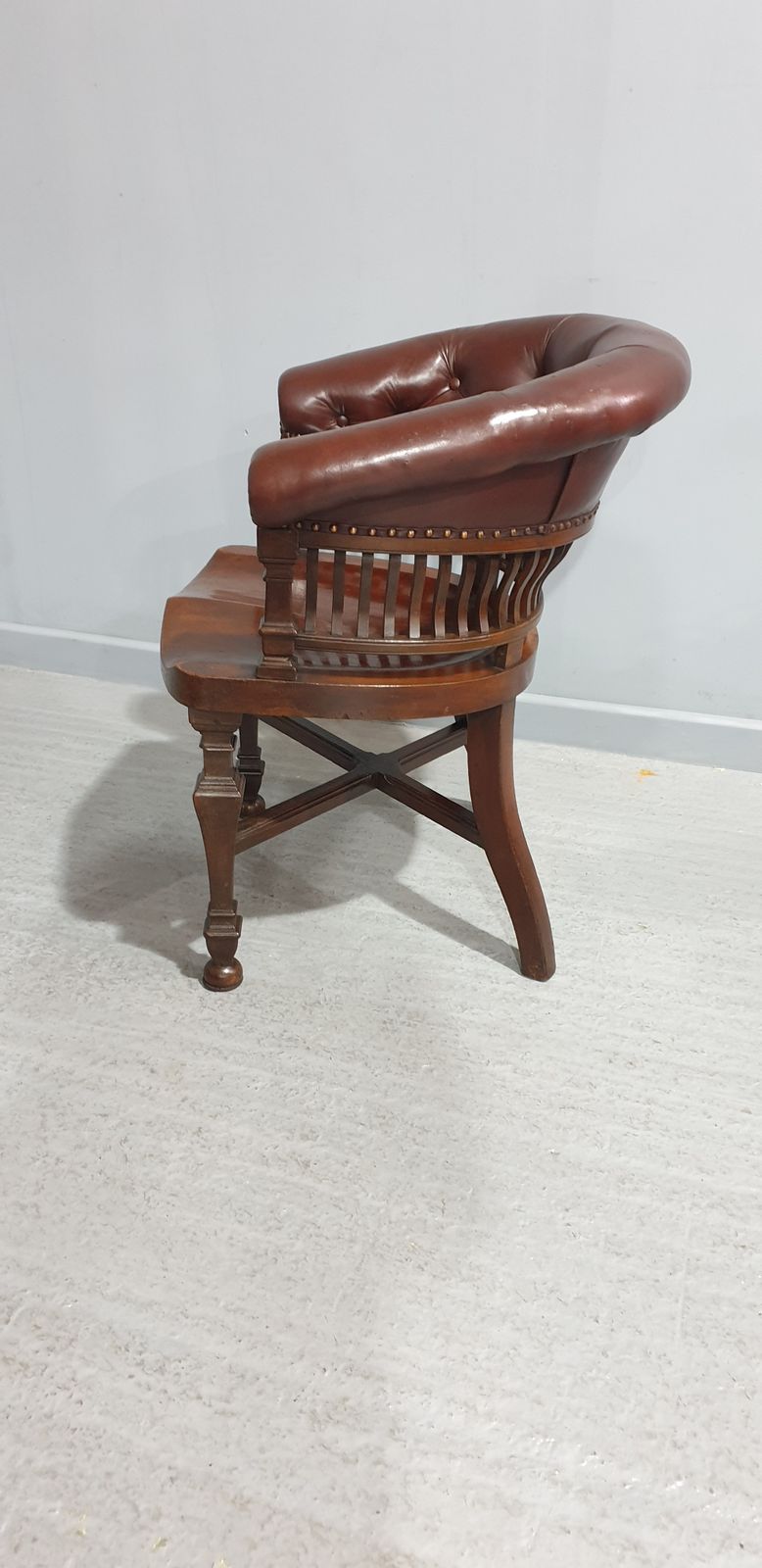 Victorian Mahogany Desk Chair, 1800s photo furniture