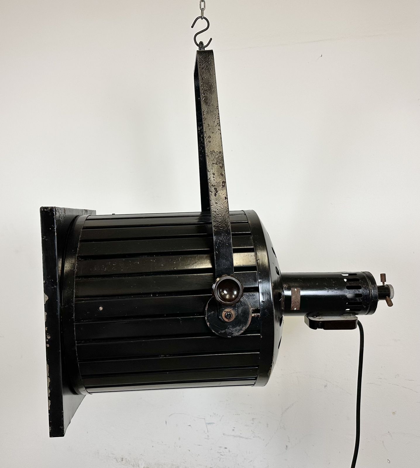 Large Vintage Black Theatre Spotlight, 1960s photo 299.0