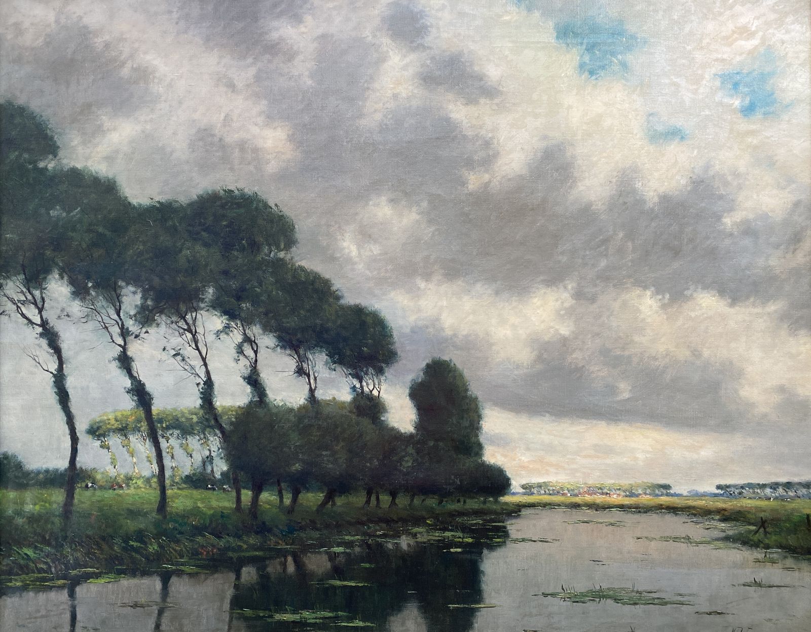 Victor De Groux, Brussels 1895 – 1975, Belgian Painter, Landscape At The River photo furniture