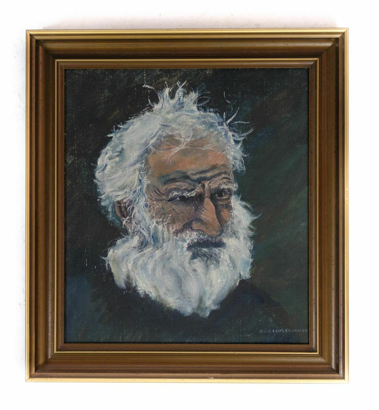 Painting  Canvas By Jørgen Luplau Jansen (1912 1982) Portrait From 1940s