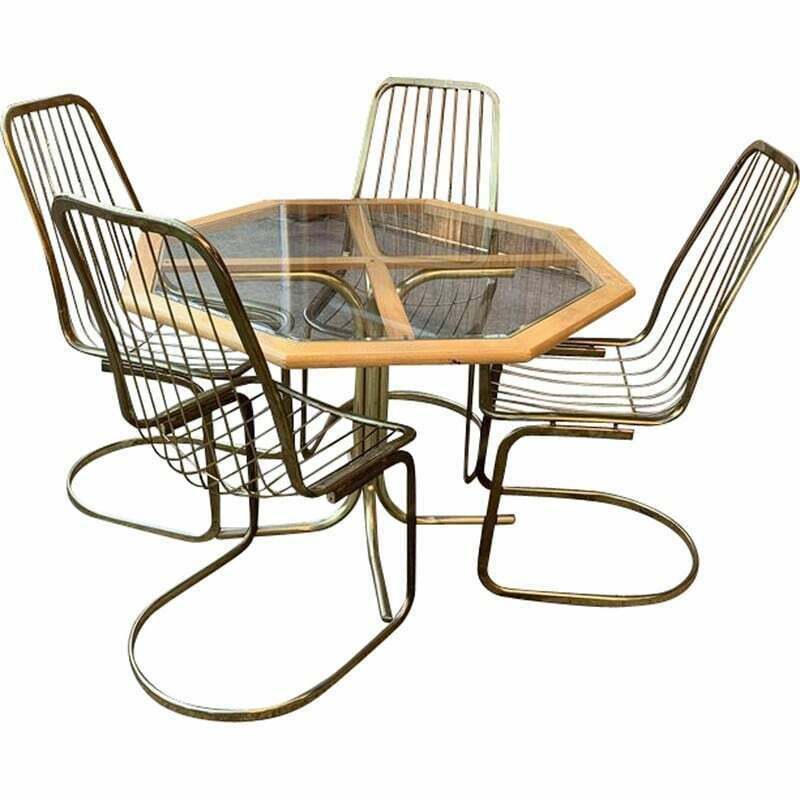 Vintage Dining Set By Gastone Rinaldi