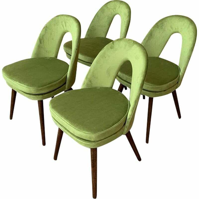 Set Of 4 Mid Century Dining Chairs By Antonín šuman For Tatra Nábytok, 1960s
