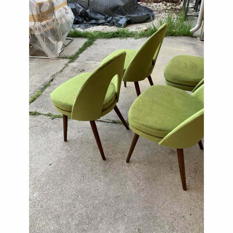 Set Of 4 Mid Century Dining Chairs By Antonín šuman For Tatra Nábytok, 1960s photo vintage