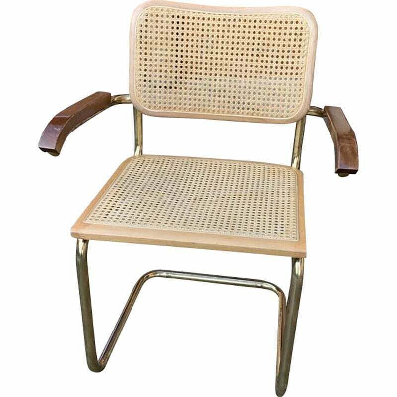 Mid Century Italian B64 Cesca Armchair By Marcel Breuer, 1970s