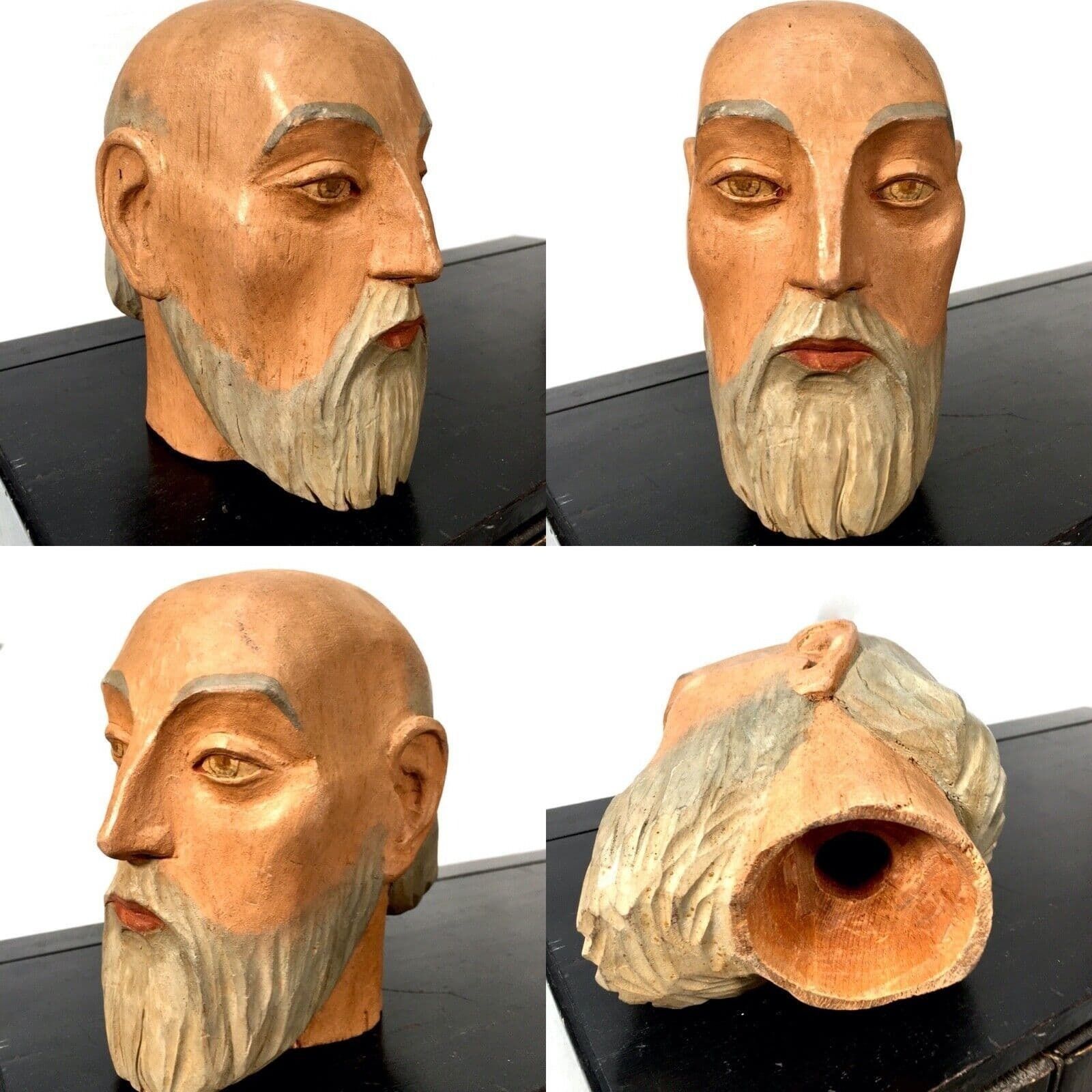photo vinterior Antique Wooden French Articulated Artists Lay Figure & Head Collection C.1900