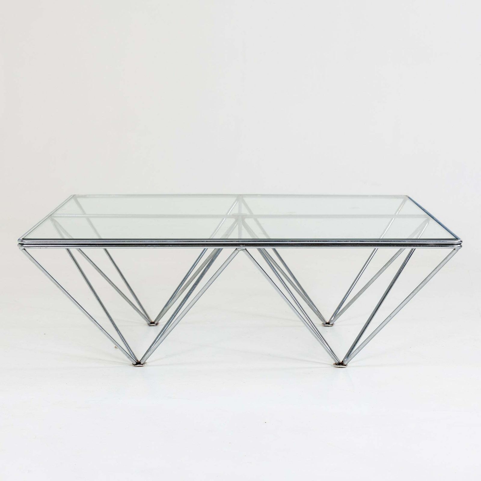 Square Coffee Table Alanda, Chromed Metal, Attributed To Paolo Piva For B&B Italia, Italy 1980s photo buy