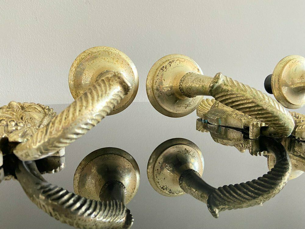Silver Plated Alloy Greek Tragedy Wall Lamps, Set Of 2 photo buy