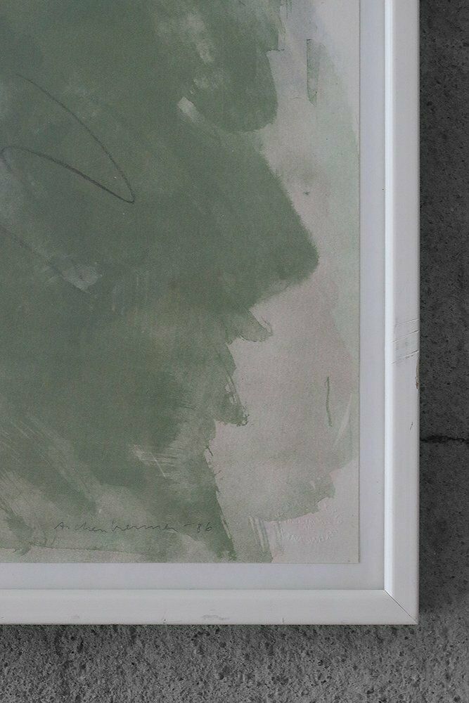 Lennart Aschenbrenner, Composition With Stick, Color Lithograph, 1986, Framed photo furniture