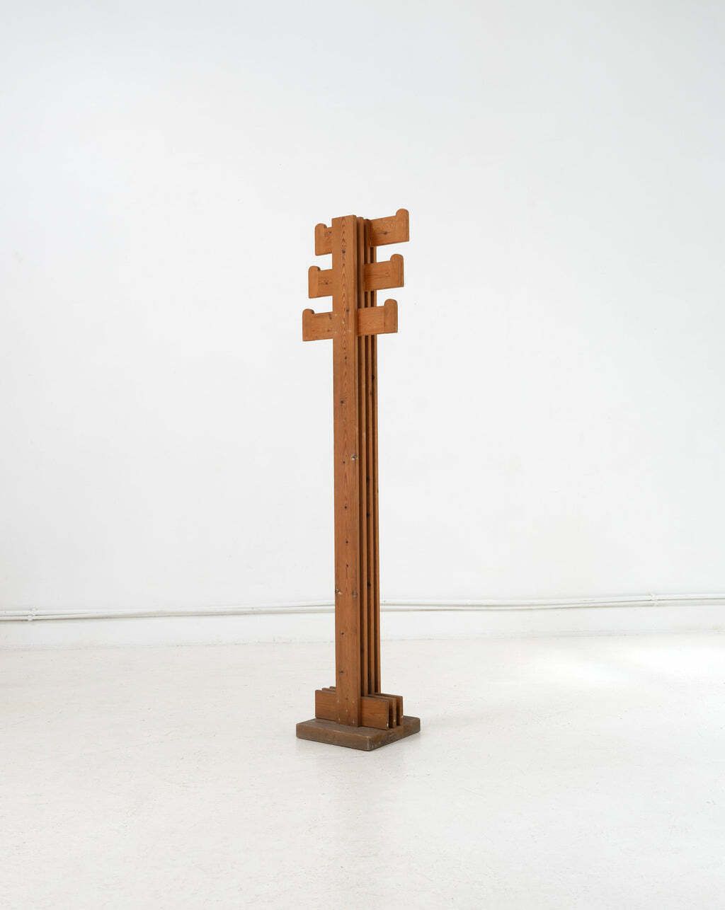 Pine Coat Rack Attr. Mario Ceroli, Italy, C.1970 photo Furniture