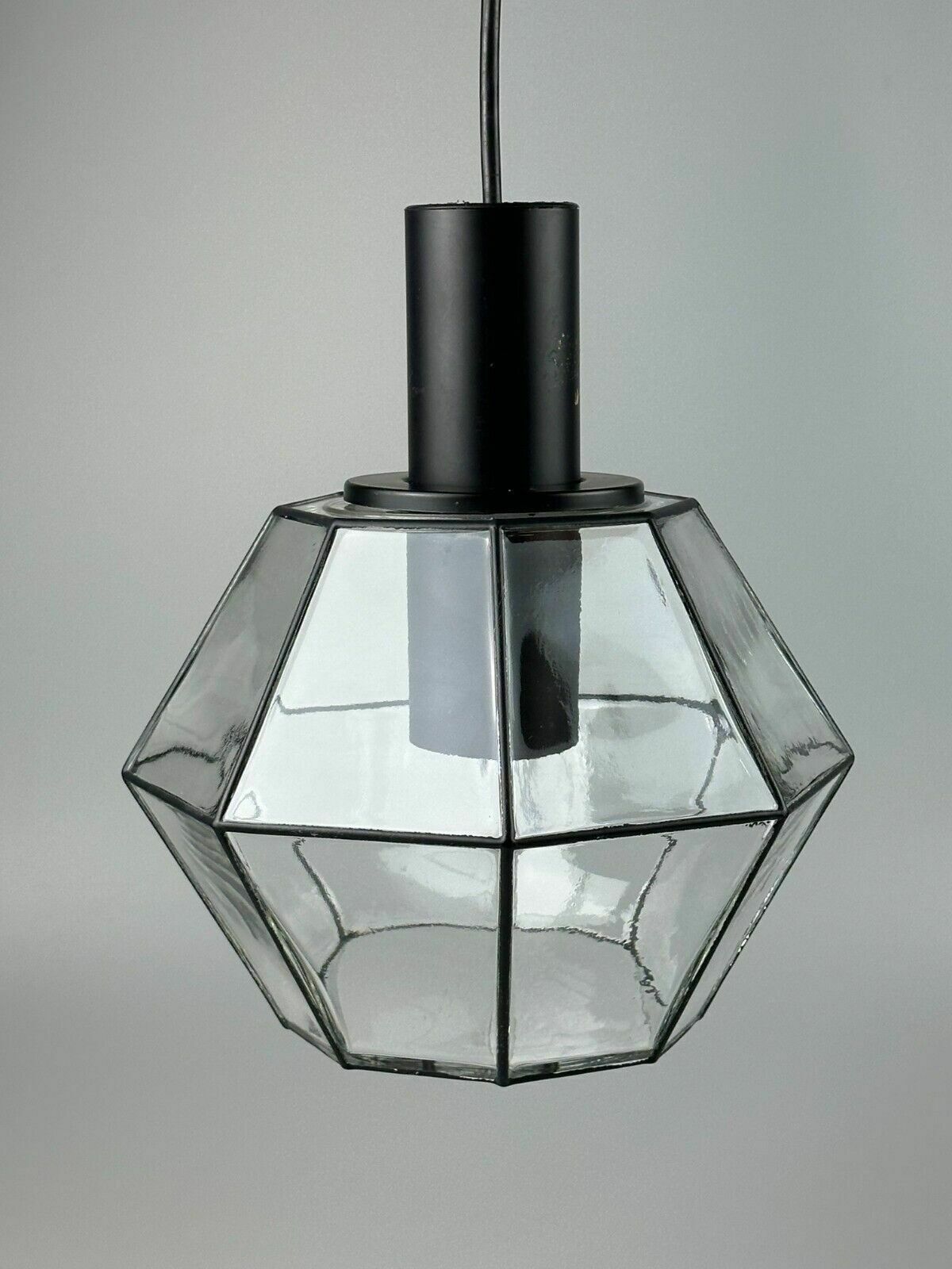 60s 70s Hanging Lamp Ceiling Lamp By Limburg Leuchten Germany Glass Metal photo for sale
