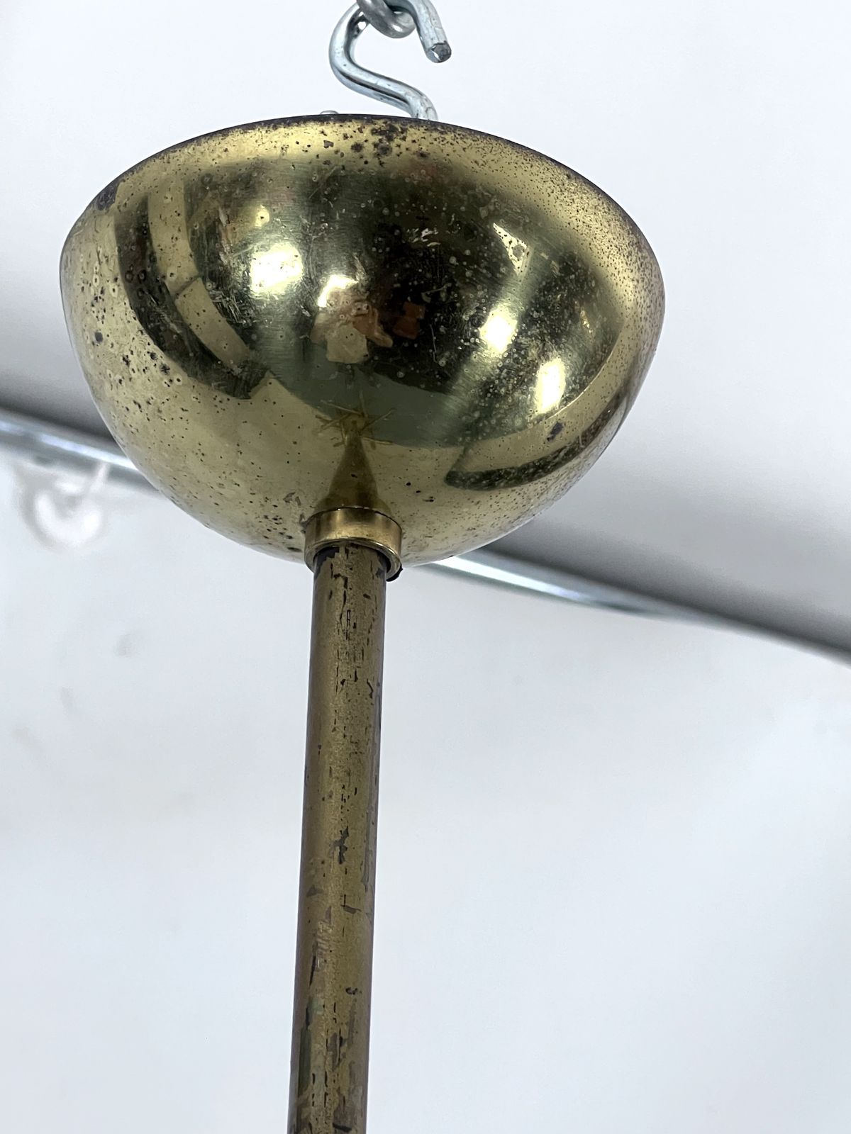 Mid Century Modern 12 Lights Brass Chandelier By Stilnovo. Italy 1960s photo buy
