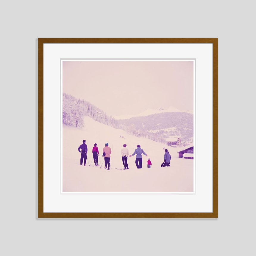 Mountain Top By Toni Frissell Archival Pigment Print Framed In Brown