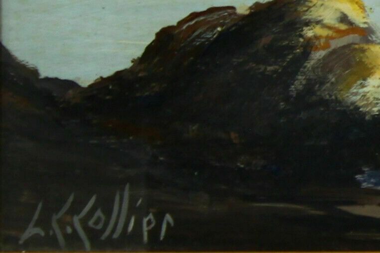 Oil On Board By L C Collier. Quayside photo for sale