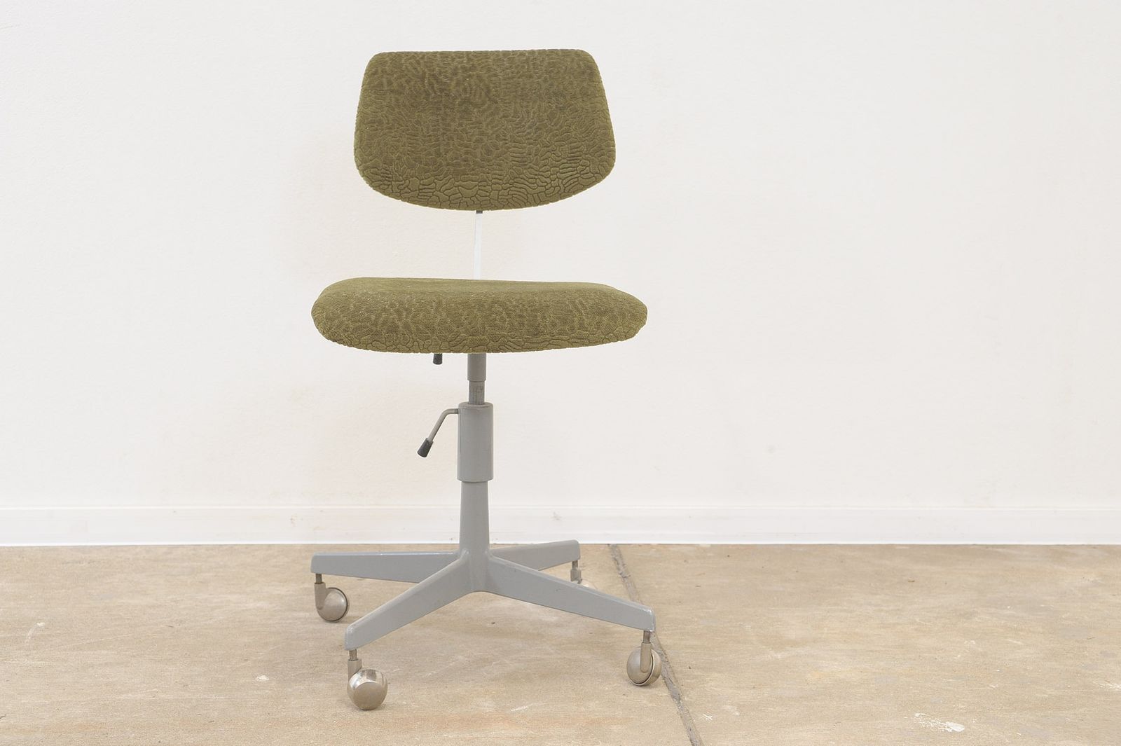 Midcentury Industrial Swivel Work Desk Chair By Kovona, 1950´S photo for sale