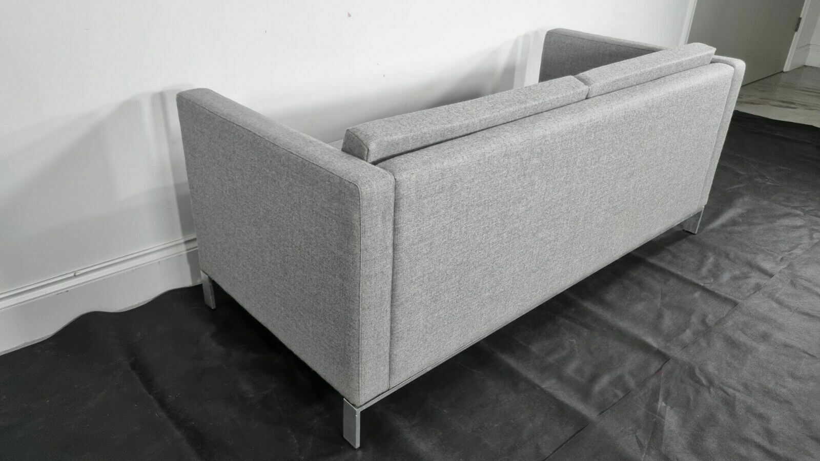 photo for sale Stunning Walter Knoll 2.5 Foster Sofa In Luxuriously Soft Grey Lambswool (2)
