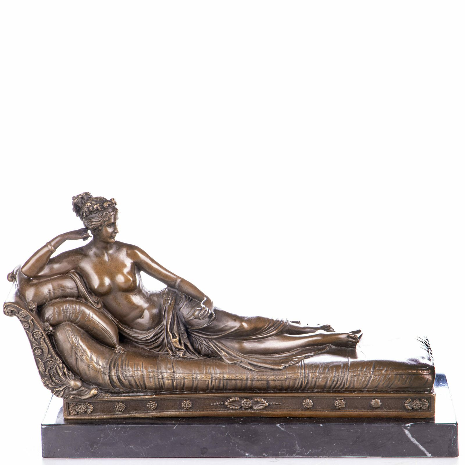 Italian Renaissance Style Bronze Sculpture Of Pauline Bonaparte “Venus Victrix” By A. Canova