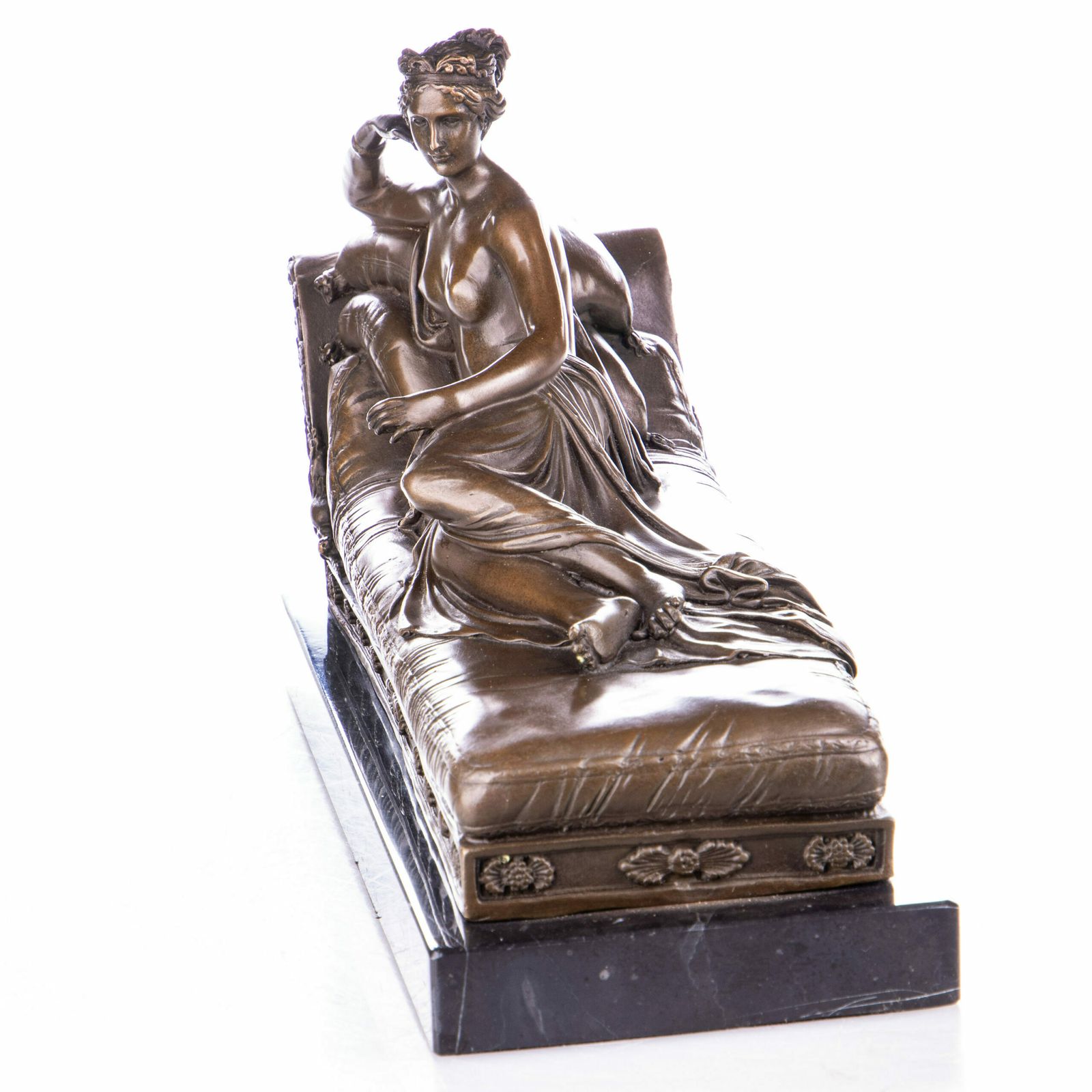 Italian Renaissance Style Bronze Sculpture Of Pauline Bonaparte “Venus Victrix” By A. Canova photo for sale